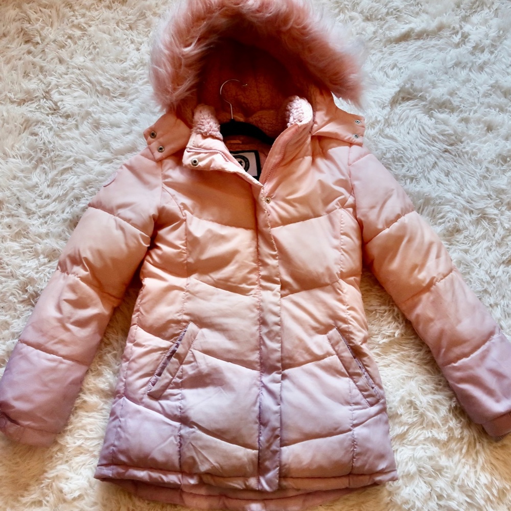 Justice Pink/Purple Ombre Puffer Coat